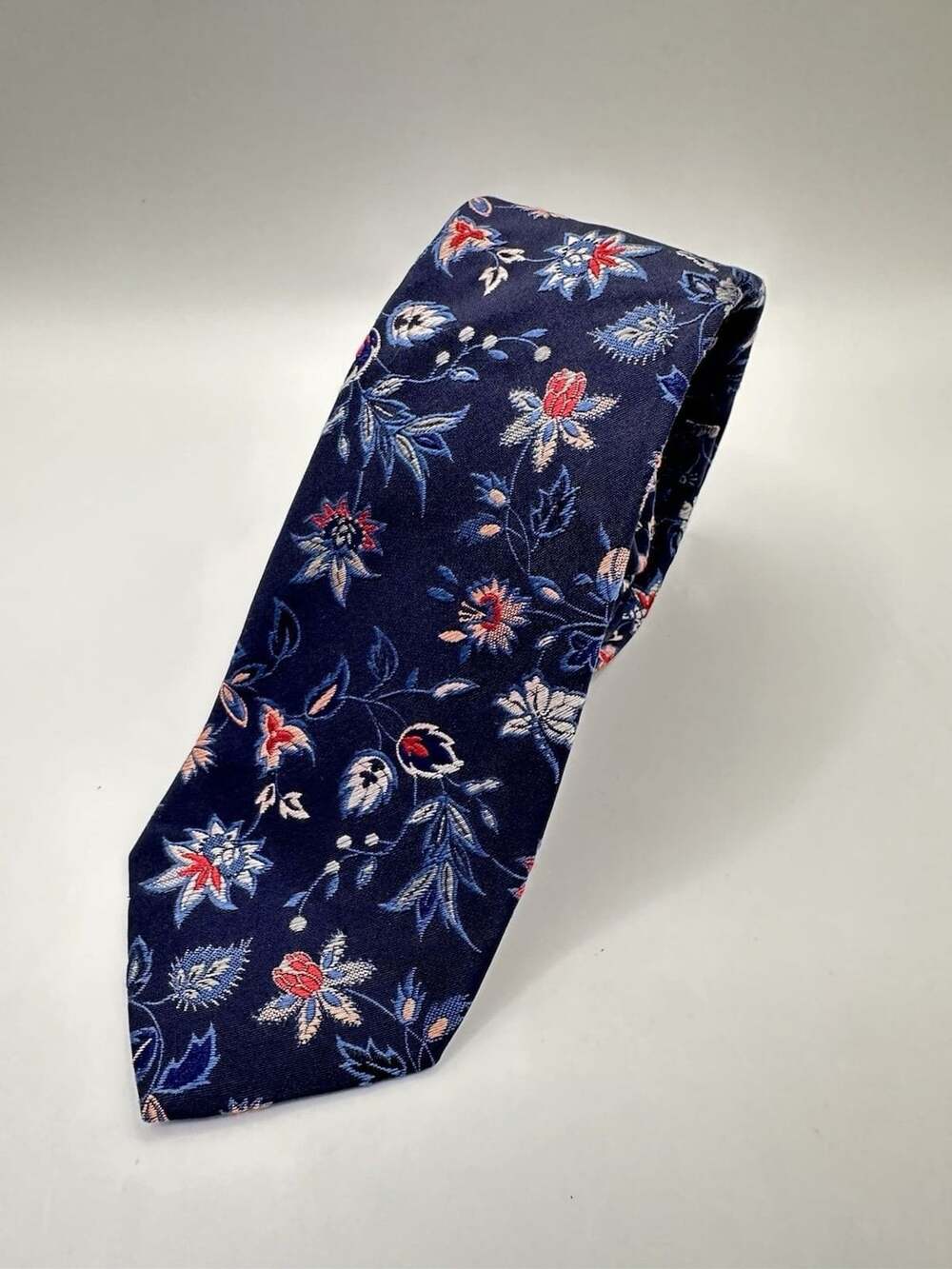 Paul Smith Floral Silk Blue Neck Tie